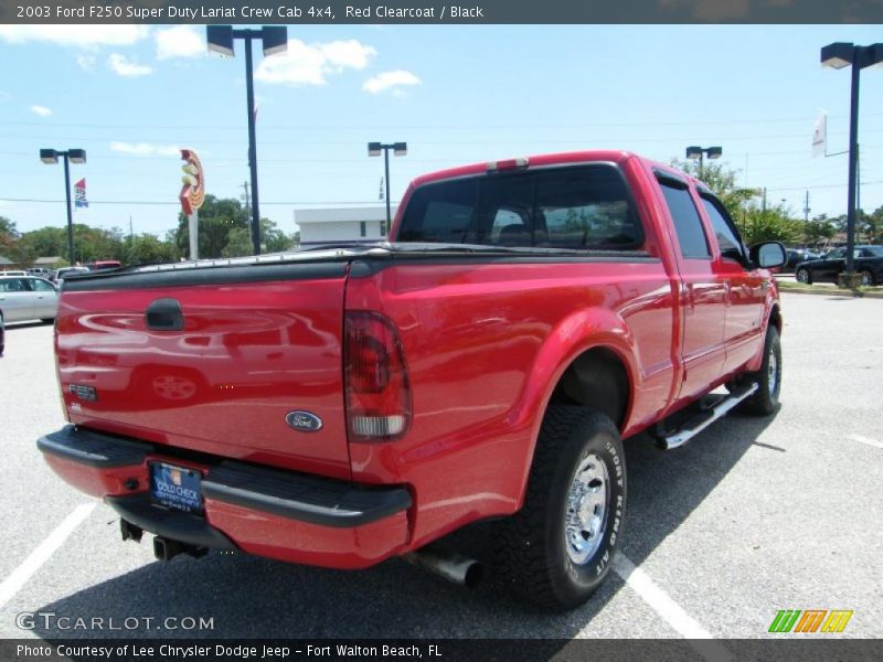 Red Clearcoat / Black 2003 Ford F250 Super Duty Lariat Crew Cab 4x4