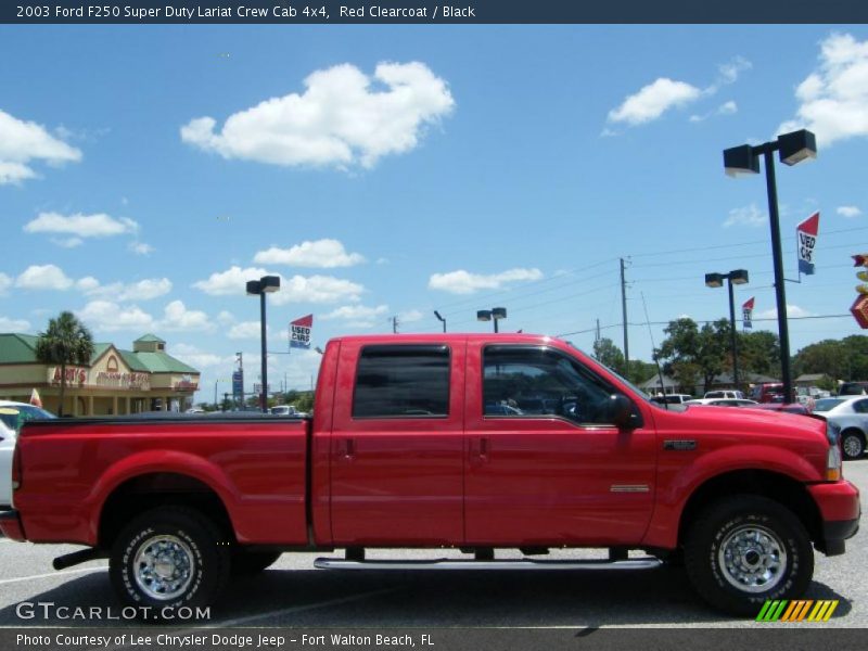 Red Clearcoat / Black 2003 Ford F250 Super Duty Lariat Crew Cab 4x4
