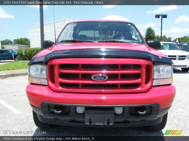 Red Clearcoat / Black 2003 Ford F250 Super Duty Lariat Crew Cab 4x4