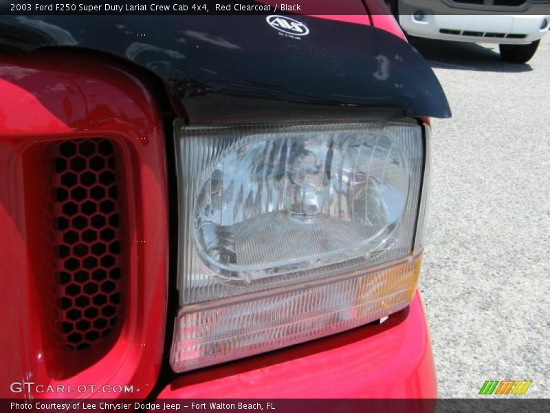 Red Clearcoat / Black 2003 Ford F250 Super Duty Lariat Crew Cab 4x4