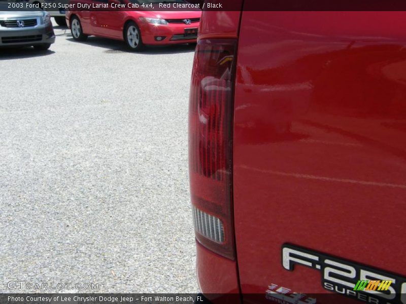 Red Clearcoat / Black 2003 Ford F250 Super Duty Lariat Crew Cab 4x4