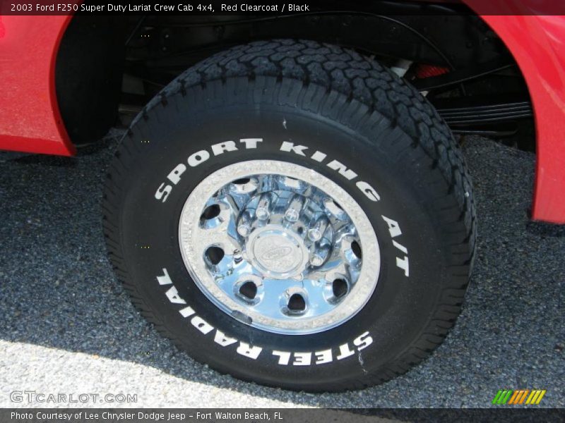 Red Clearcoat / Black 2003 Ford F250 Super Duty Lariat Crew Cab 4x4