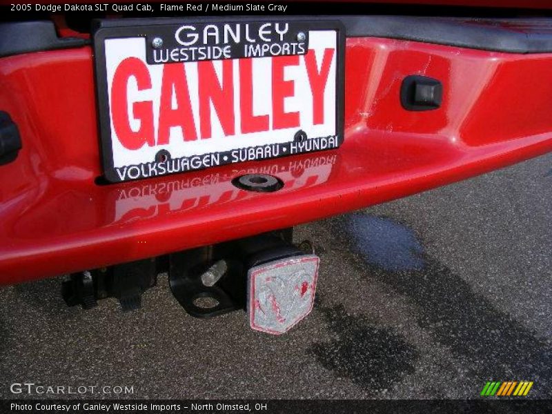 Flame Red / Medium Slate Gray 2005 Dodge Dakota SLT Quad Cab