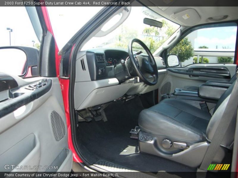 Red Clearcoat / Black 2003 Ford F250 Super Duty Lariat Crew Cab 4x4