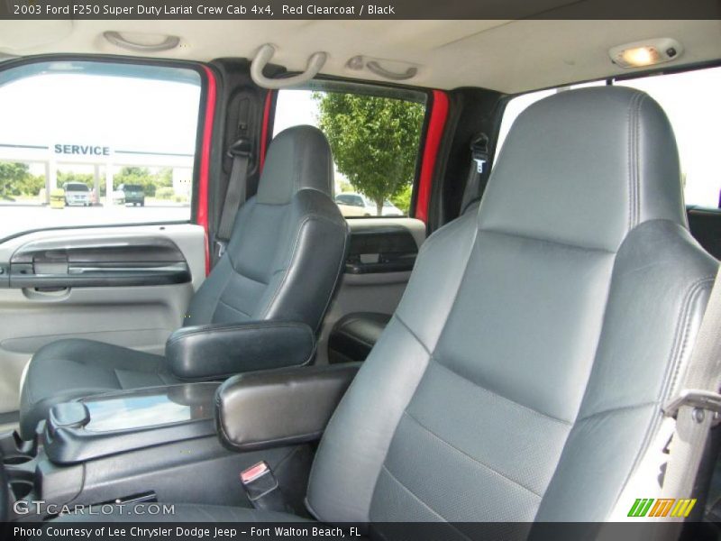 Red Clearcoat / Black 2003 Ford F250 Super Duty Lariat Crew Cab 4x4