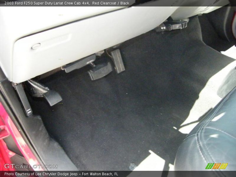Red Clearcoat / Black 2003 Ford F250 Super Duty Lariat Crew Cab 4x4