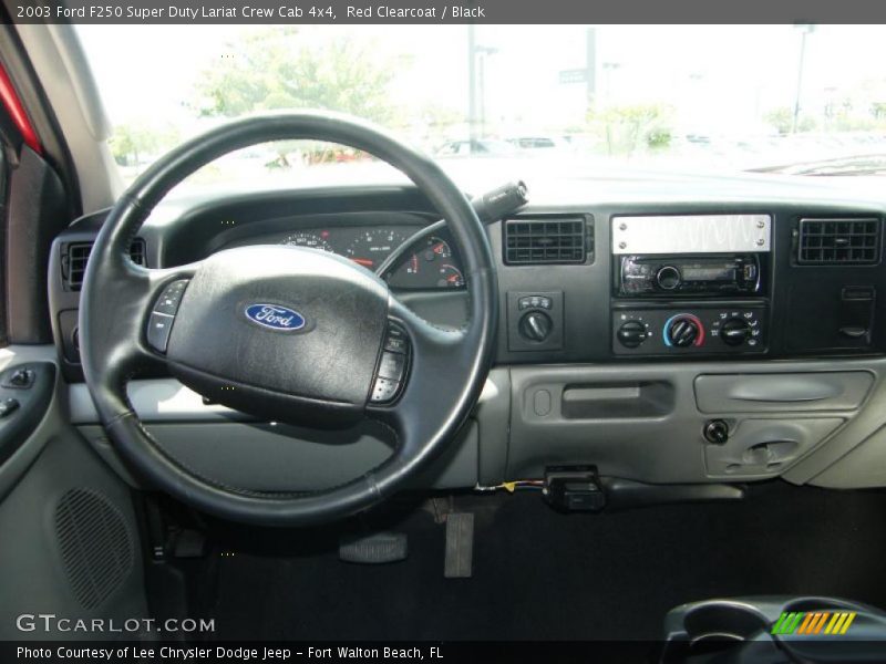 Red Clearcoat / Black 2003 Ford F250 Super Duty Lariat Crew Cab 4x4