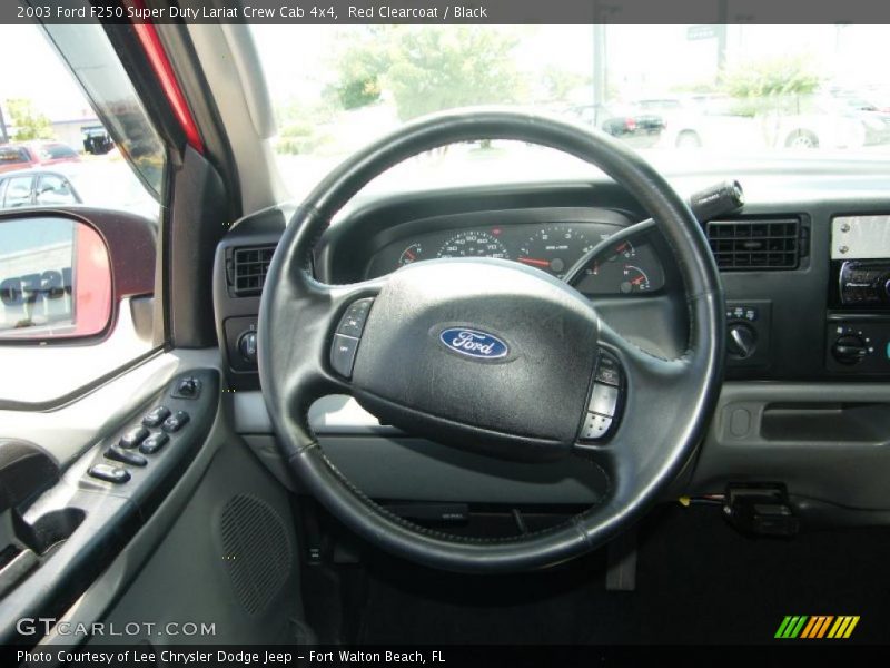 Red Clearcoat / Black 2003 Ford F250 Super Duty Lariat Crew Cab 4x4