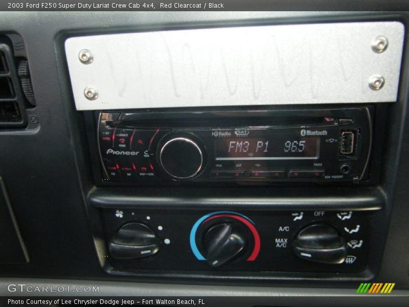 Red Clearcoat / Black 2003 Ford F250 Super Duty Lariat Crew Cab 4x4