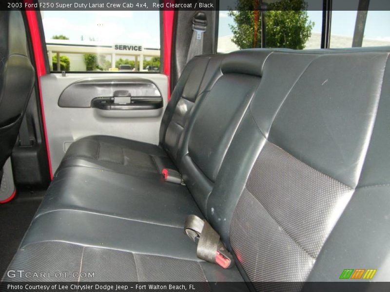 Red Clearcoat / Black 2003 Ford F250 Super Duty Lariat Crew Cab 4x4