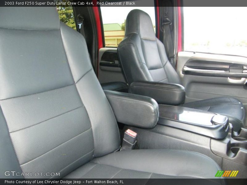 Red Clearcoat / Black 2003 Ford F250 Super Duty Lariat Crew Cab 4x4