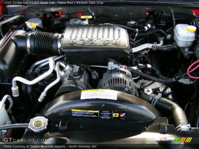 Flame Red / Medium Slate Gray 2005 Dodge Dakota SLT Quad Cab