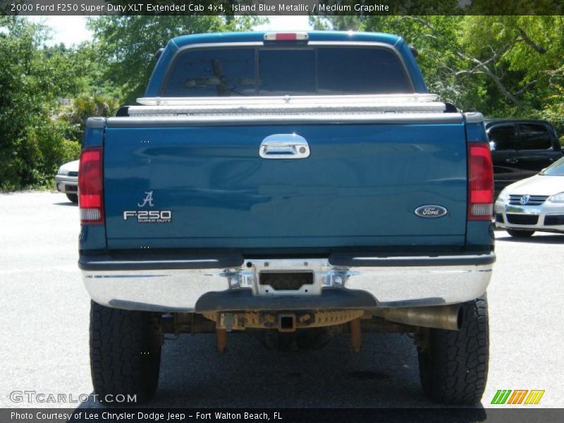 Island Blue Metallic / Medium Graphite 2000 Ford F250 Super Duty XLT Extended Cab 4x4