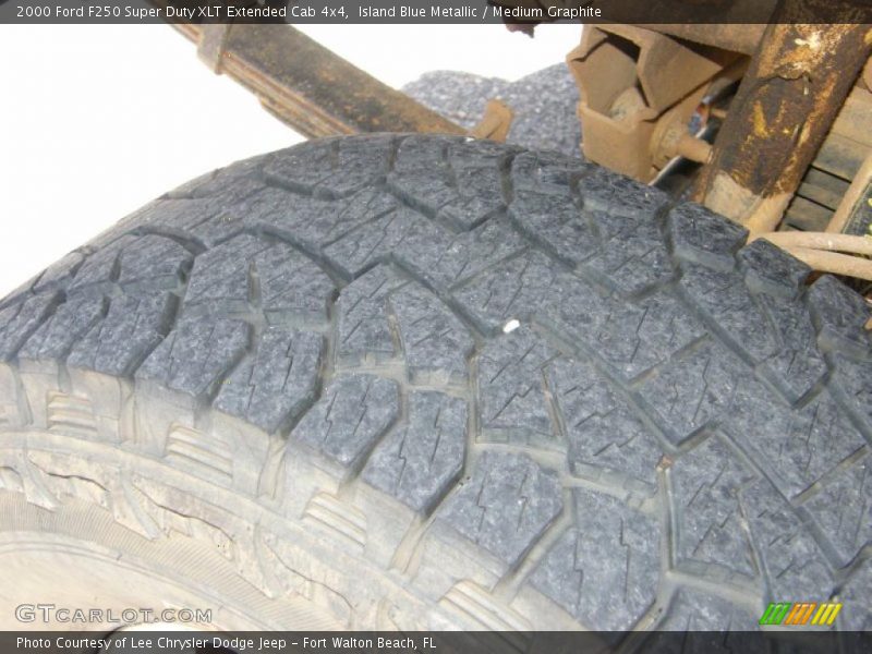 Island Blue Metallic / Medium Graphite 2000 Ford F250 Super Duty XLT Extended Cab 4x4