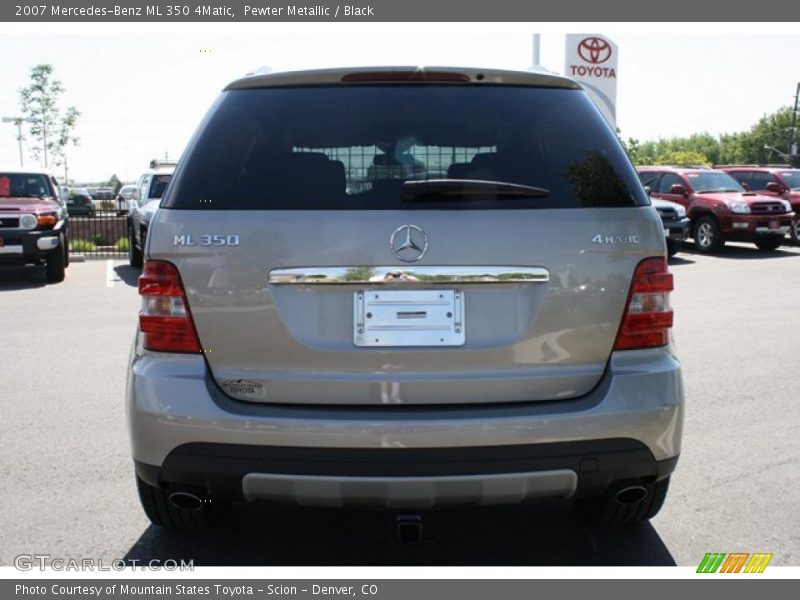 Pewter Metallic / Black 2007 Mercedes-Benz ML 350 4Matic