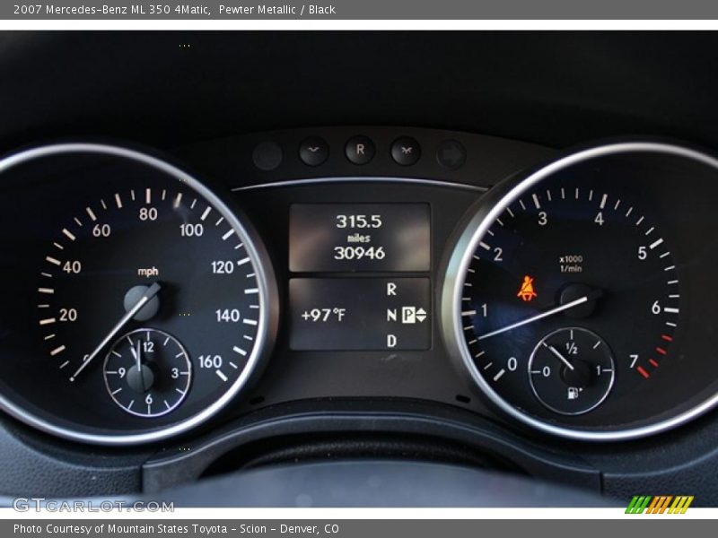 Pewter Metallic / Black 2007 Mercedes-Benz ML 350 4Matic