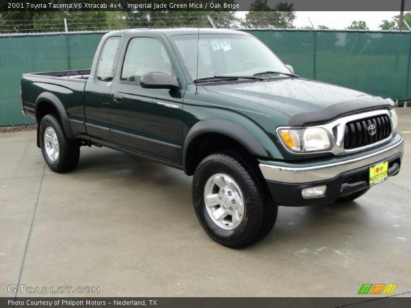 Imperial Jade Green Mica / Oak Beige 2001 Toyota Tacoma V6 Xtracab 4x4