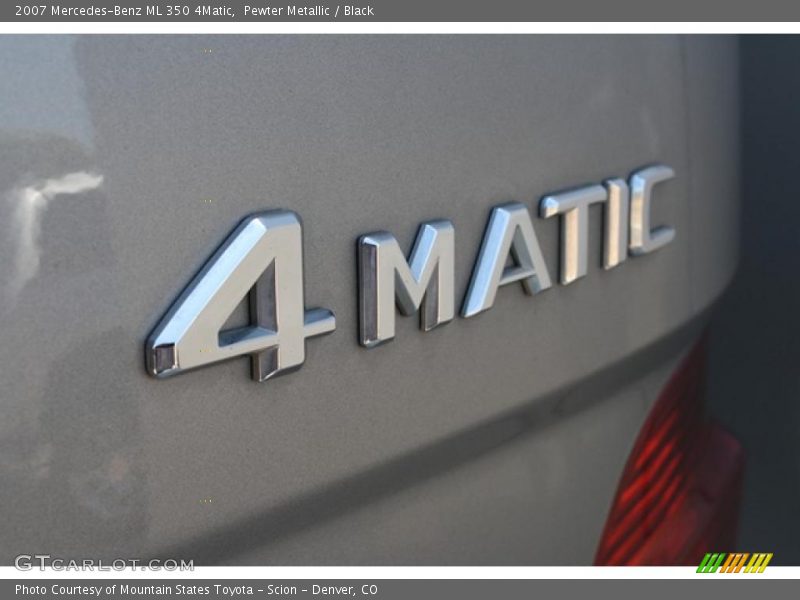 Pewter Metallic / Black 2007 Mercedes-Benz ML 350 4Matic