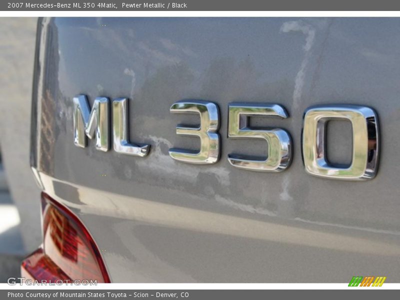 Pewter Metallic / Black 2007 Mercedes-Benz ML 350 4Matic