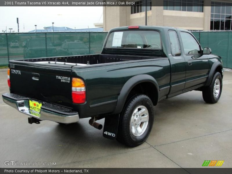 Imperial Jade Green Mica / Oak Beige 2001 Toyota Tacoma V6 Xtracab 4x4