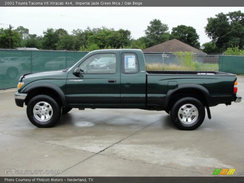 Imperial Jade Green Mica / Oak Beige 2001 Toyota Tacoma V6 Xtracab 4x4