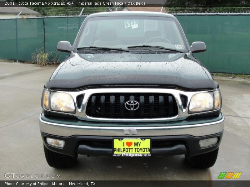 Imperial Jade Green Mica / Oak Beige 2001 Toyota Tacoma V6 Xtracab 4x4