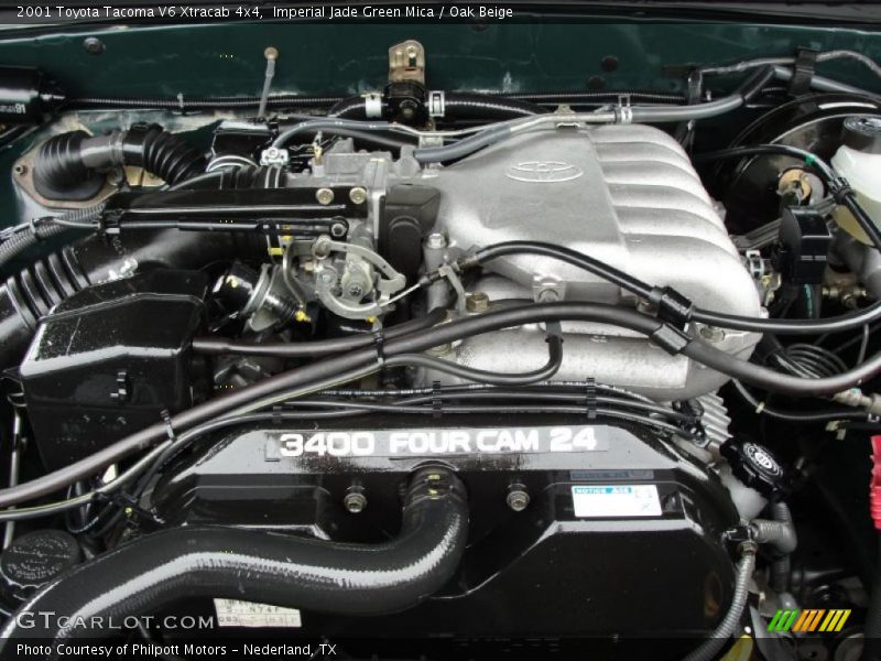 Imperial Jade Green Mica / Oak Beige 2001 Toyota Tacoma V6 Xtracab 4x4