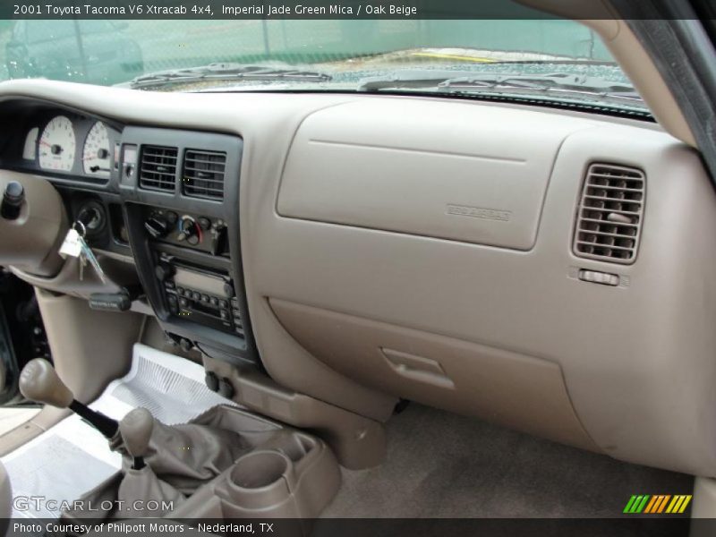 Imperial Jade Green Mica / Oak Beige 2001 Toyota Tacoma V6 Xtracab 4x4