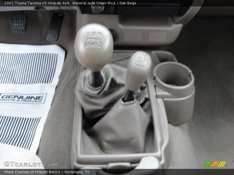 Imperial Jade Green Mica / Oak Beige 2001 Toyota Tacoma V6 Xtracab 4x4