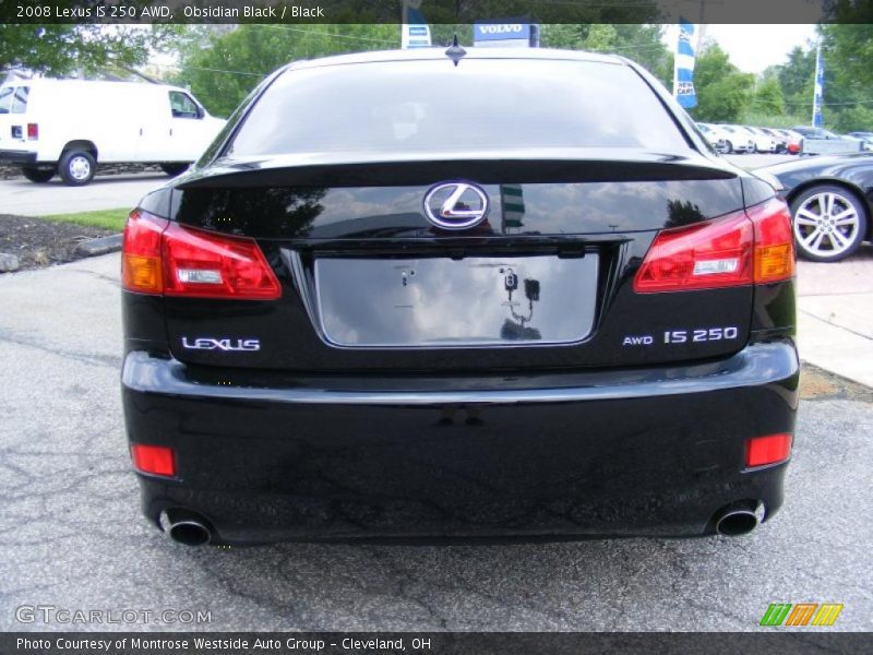 Obsidian Black / Black 2008 Lexus IS 250 AWD