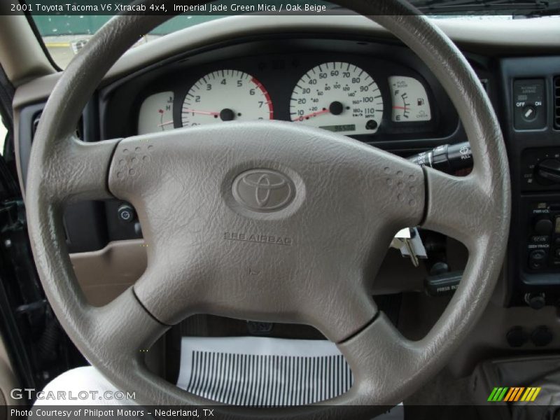 Imperial Jade Green Mica / Oak Beige 2001 Toyota Tacoma V6 Xtracab 4x4