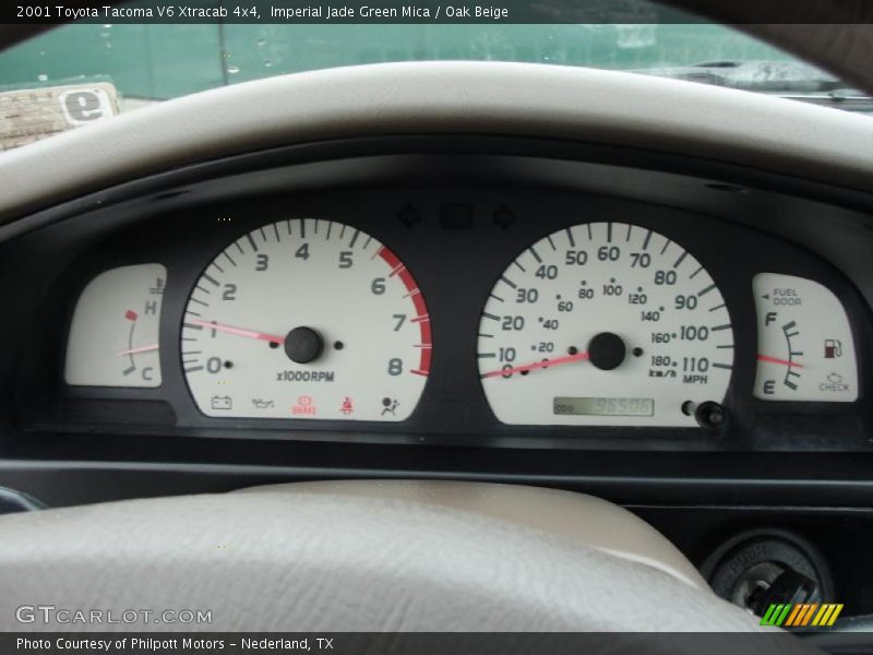 Imperial Jade Green Mica / Oak Beige 2001 Toyota Tacoma V6 Xtracab 4x4
