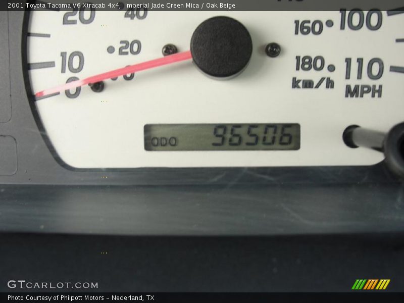 Imperial Jade Green Mica / Oak Beige 2001 Toyota Tacoma V6 Xtracab 4x4