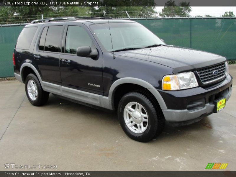 True Blue Metallic / Graphite 2002 Ford Explorer XLT