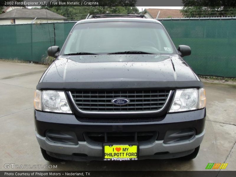 True Blue Metallic / Graphite 2002 Ford Explorer XLT