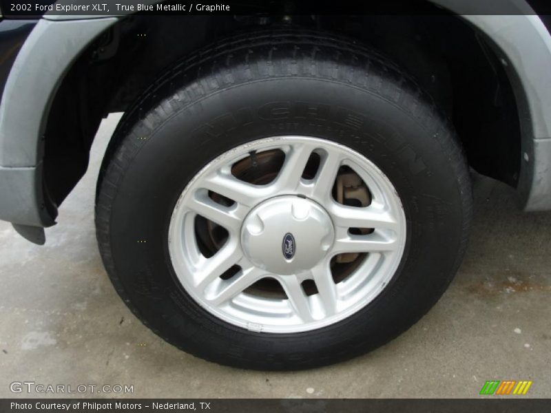 True Blue Metallic / Graphite 2002 Ford Explorer XLT