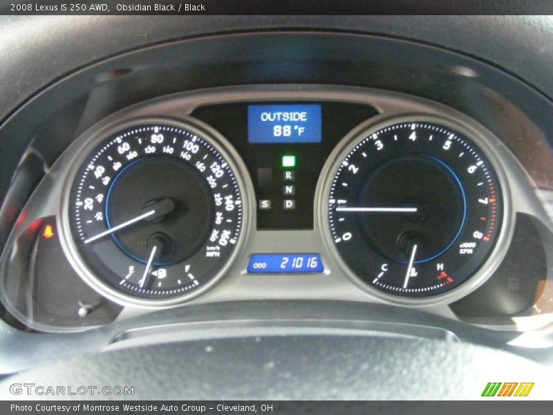 Obsidian Black / Black 2008 Lexus IS 250 AWD