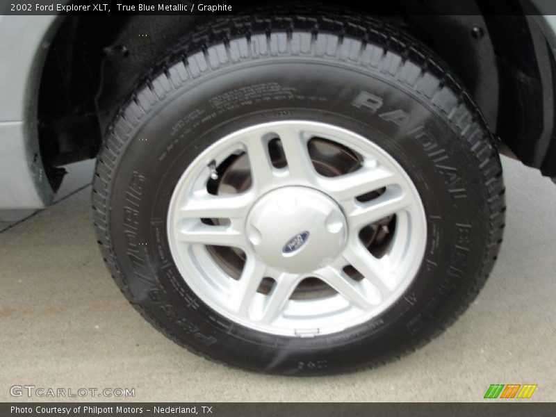 True Blue Metallic / Graphite 2002 Ford Explorer XLT