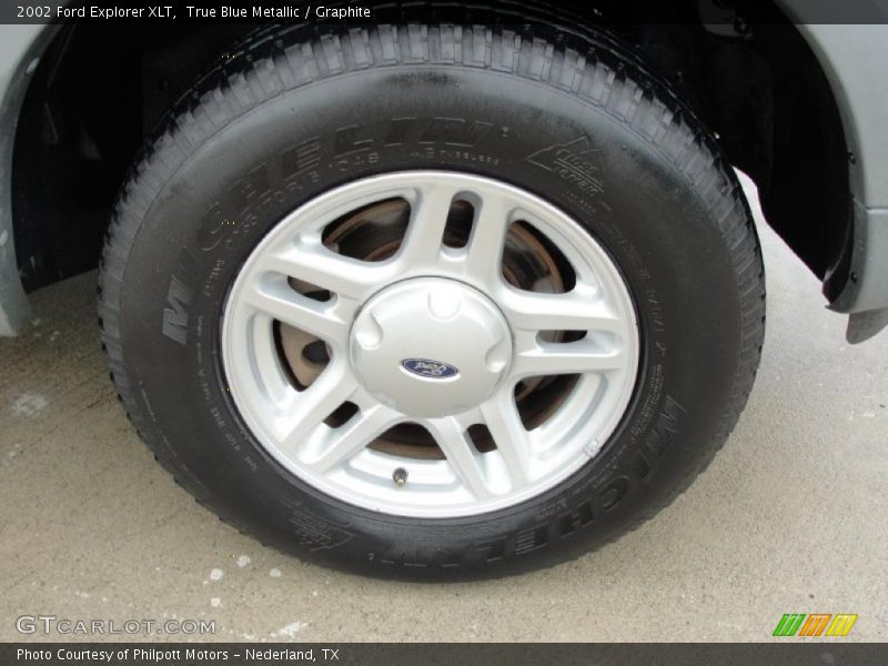 True Blue Metallic / Graphite 2002 Ford Explorer XLT