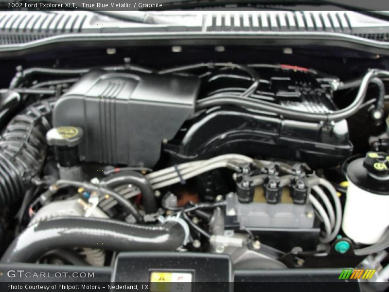 True Blue Metallic / Graphite 2002 Ford Explorer XLT