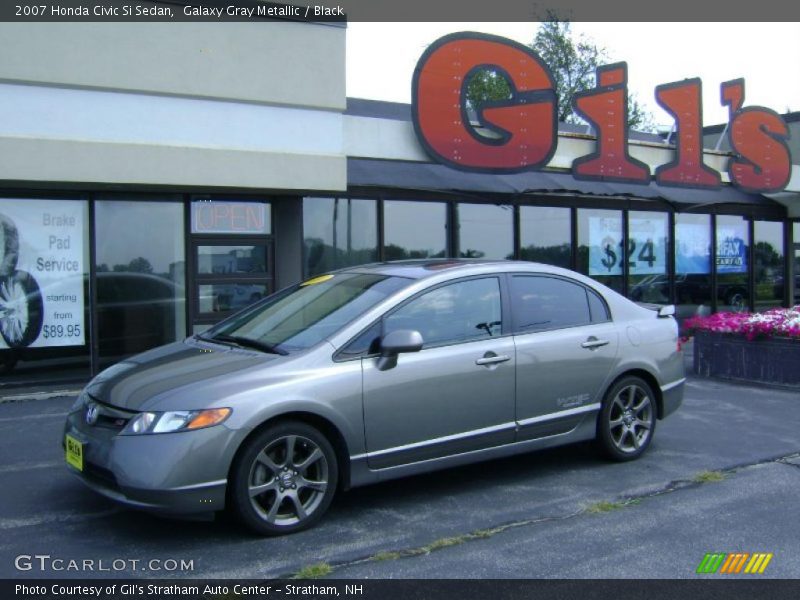 Galaxy Gray Metallic / Black 2007 Honda Civic Si Sedan