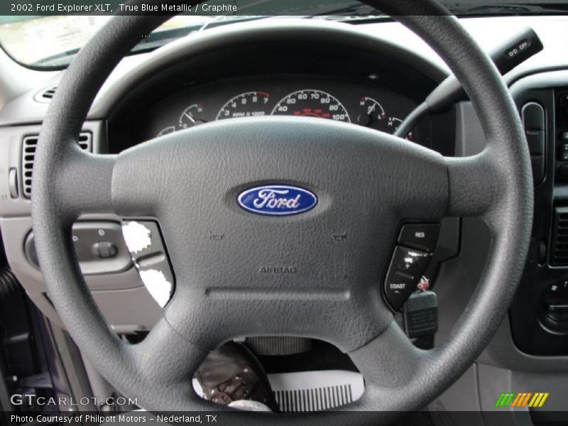 True Blue Metallic / Graphite 2002 Ford Explorer XLT