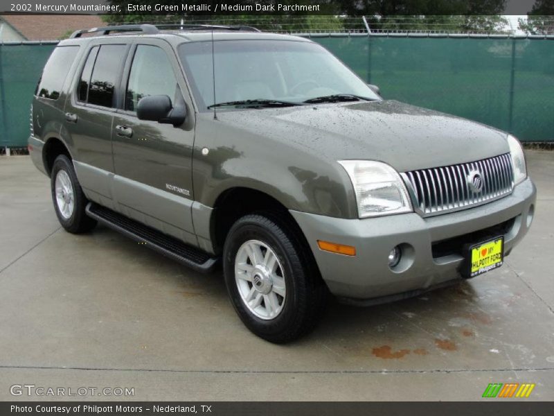 Estate Green Metallic / Medium Dark Parchment 2002 Mercury Mountaineer