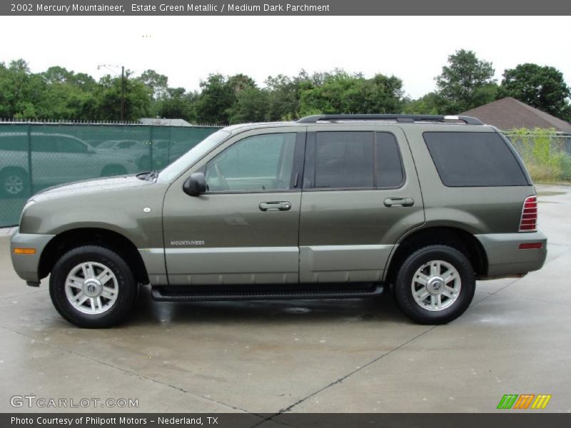 Estate Green Metallic / Medium Dark Parchment 2002 Mercury Mountaineer