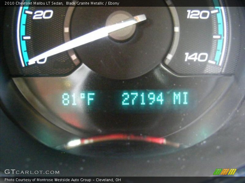 Black Granite Metallic / Ebony 2010 Chevrolet Malibu LT Sedan
