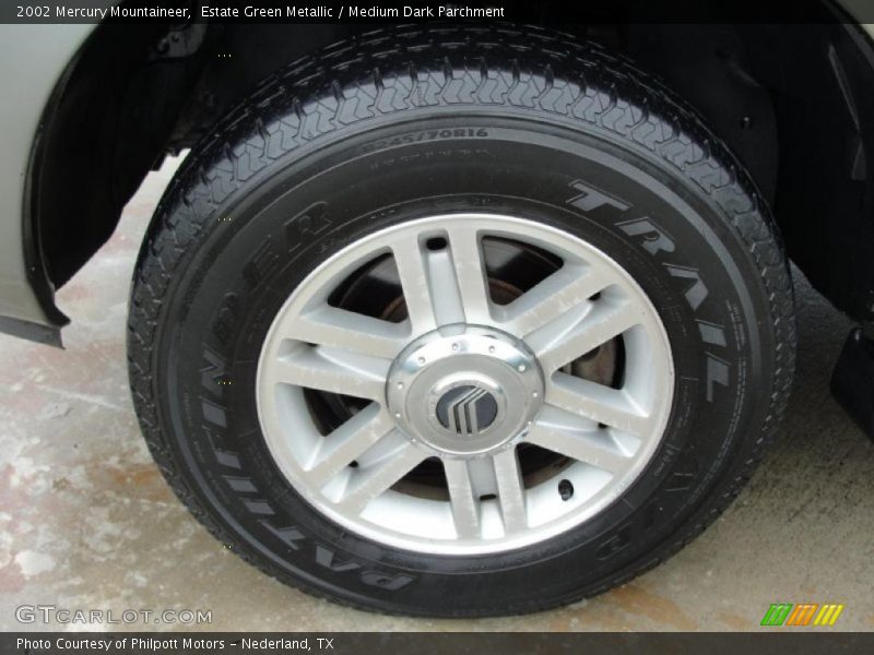 Estate Green Metallic / Medium Dark Parchment 2002 Mercury Mountaineer