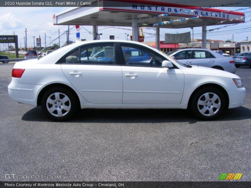 Pearl White / Camel 2010 Hyundai Sonata GLS