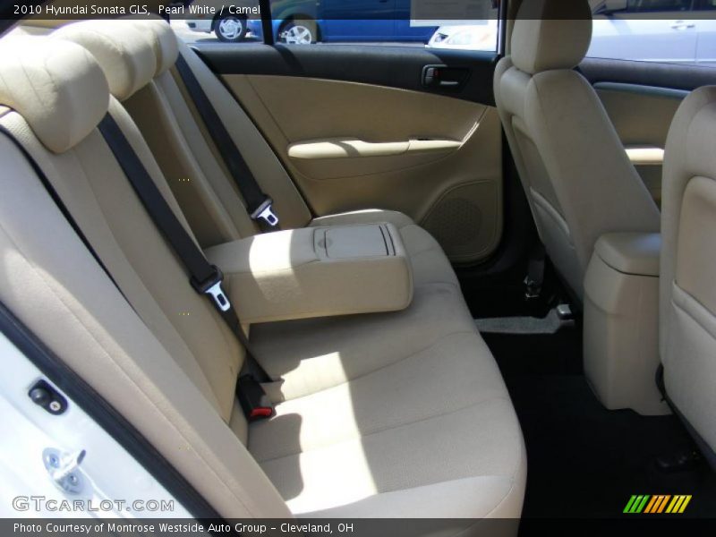 Pearl White / Camel 2010 Hyundai Sonata GLS