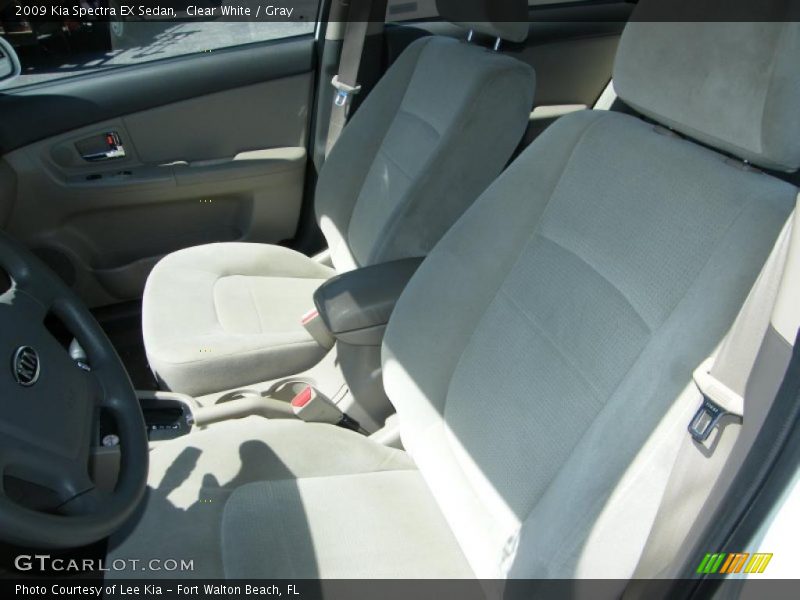 Clear White / Gray 2009 Kia Spectra EX Sedan