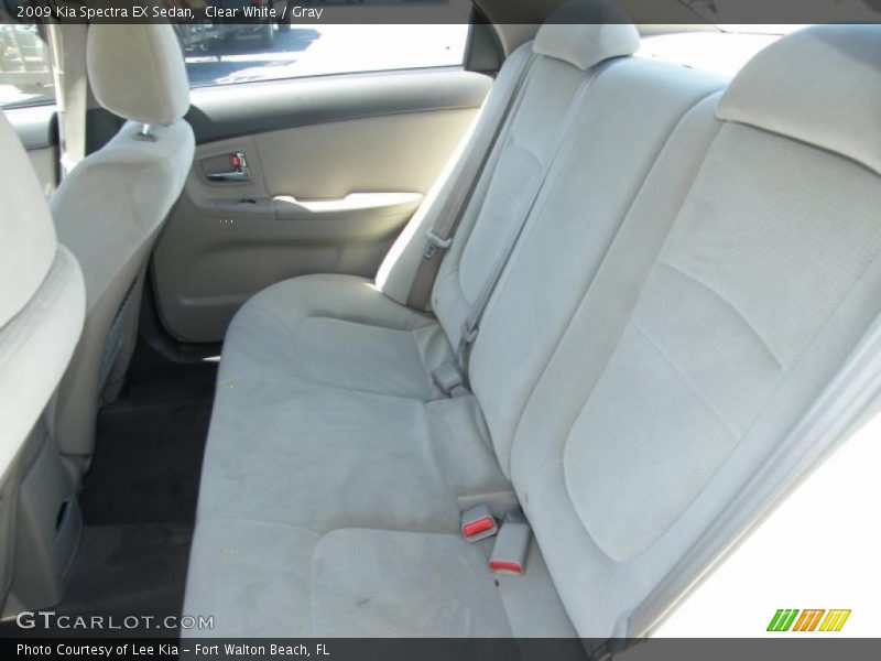 Clear White / Gray 2009 Kia Spectra EX Sedan